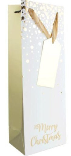 Christmas Gold Luxury Foiled Bottle Bag - Children Store Co.