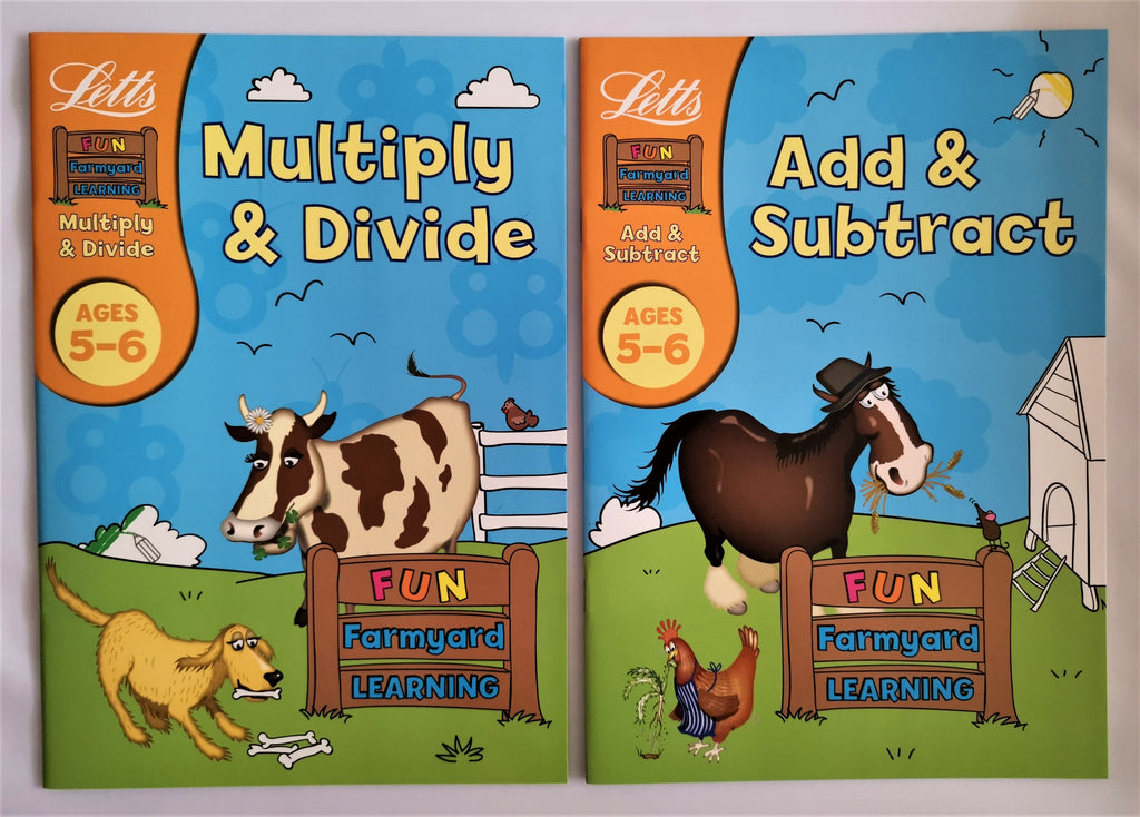 Letts Maths workbook ages 5-6 ( Set of 2 workbooks) New!!! - Children Store Co.