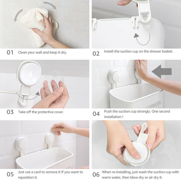 Shower Caddy Suction Shower Shelves For Kitchen, Bedroom & Bathroom Organiser - Children Store Co.