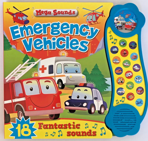 Kids/ Baby Emergency Vehicles Mega Sounds Like NEW!!! HARDBACK - Children Store Co.
