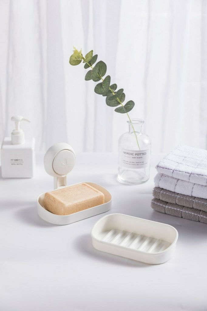 Soap Dish For Bathroom Suction Soap Holder Wall Mounted, No drill required - Children Store Co.