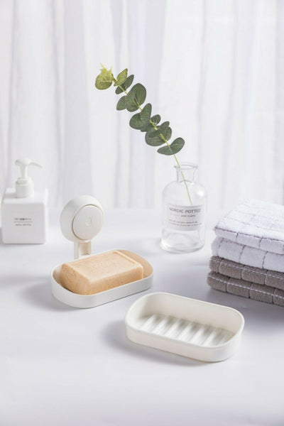 Soap Dish For Bathroom Suction Soap Holder Wall Mounted, No drill required - Children Store Co.