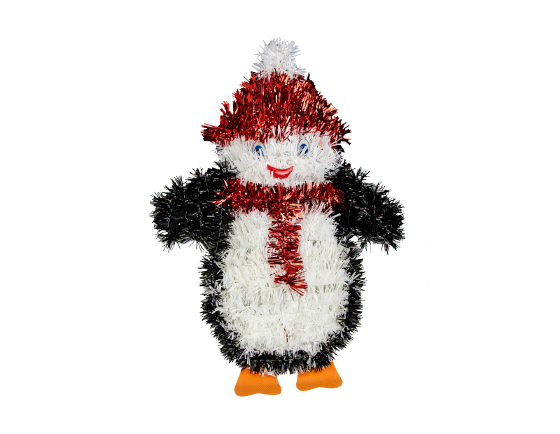 Penguin Christmas Tinsel Wall Plaque - Children Store Co.