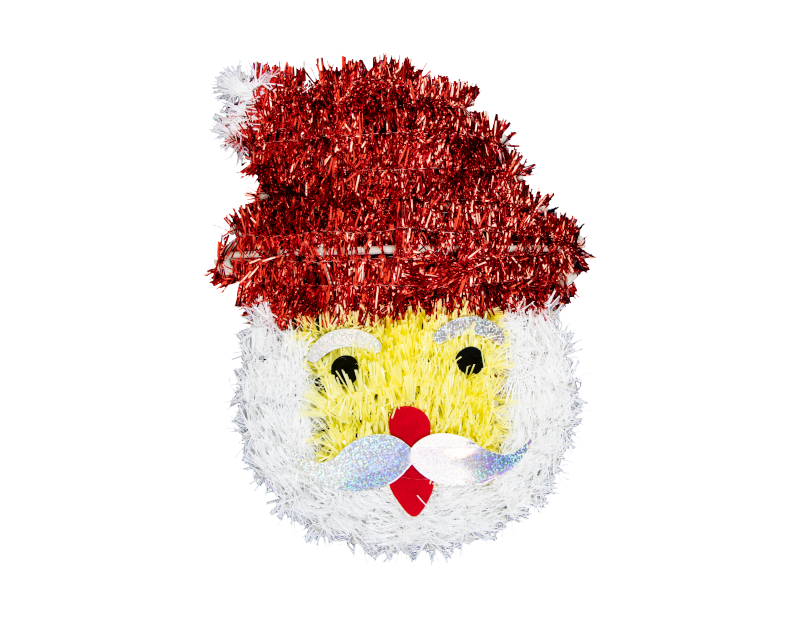 Santa Christmas Tinsel Wall Plaque - Children Store Co.