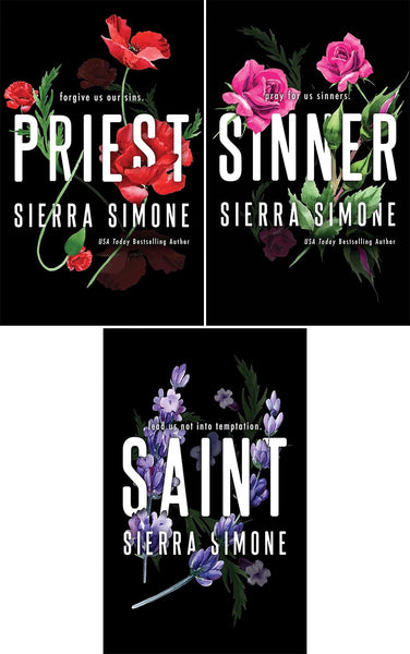 Priest Series 3 Books Collection Set By Sierra Simone(Priest, Sinner, Saint) PB's