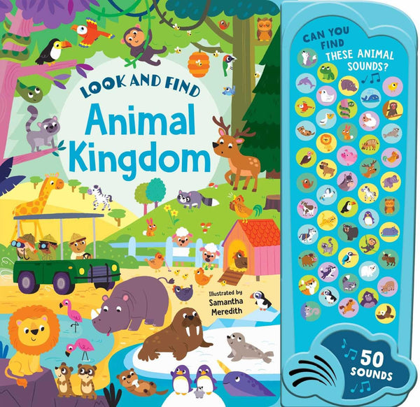 Look & Find Things Animal Kingdom 50 button sound book Hardback - Children Store Co.