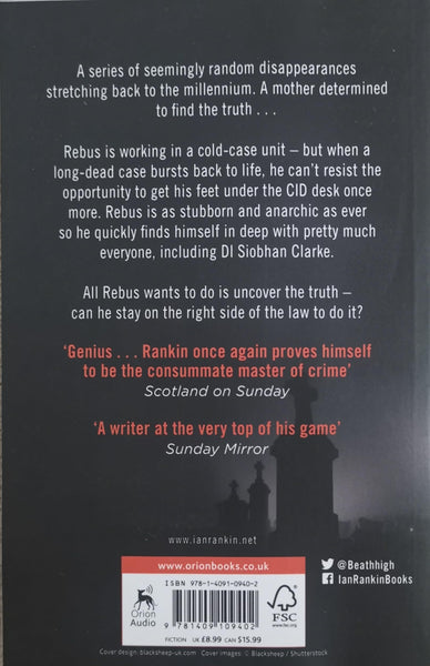 Standing in another man's grave Rebus Novel 18 by Ian Rankin An Inspector Rebus Crime Thriller (Edinburgh Mystery Series) 9781409109402 paperback - Children Store Co.