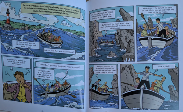 The Famous Five Graphic Novel 4 Books Collection By Enid Blyton(Five Go to Smuggler's Top, Five Run Away Together, Five Run Adventuring Again & Five on a Treasure Island)