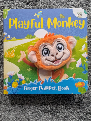 Playful Monkey Finger Puppet board book Hardback - Children Store Co.