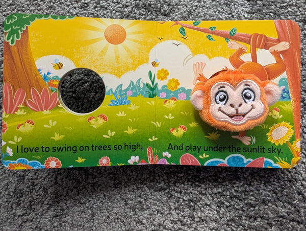 Playful Monkey Finger Puppet board book Hardback