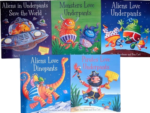 Kids/Children Aliens Love Underpants 5 books collection set Pirates Love underpants Aliens Love dinopants monsters love underpants