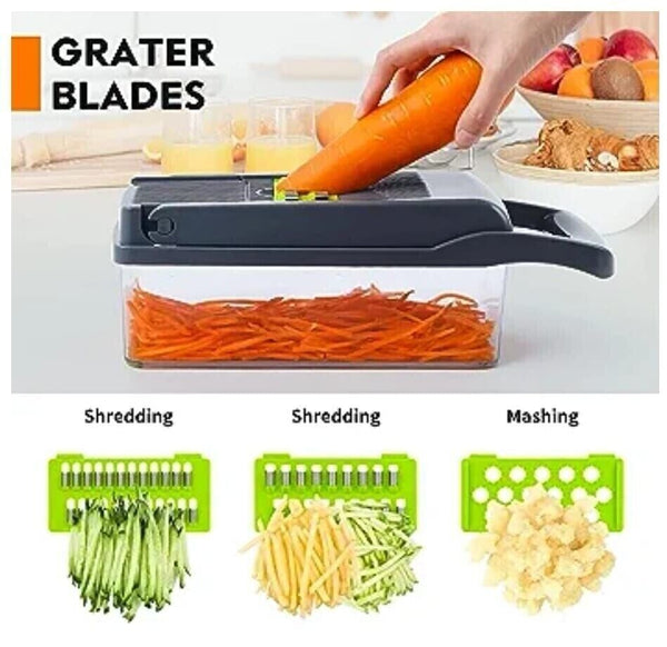 Trader's Direct Vegetable Chopper Slicer Dicer Mandolin 12 in 1 Multipurpose