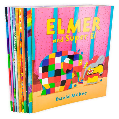 Kids/Children Elmer 10 books Set Paperback Picture Flats illustrated by David Mckee - Children Store Co.