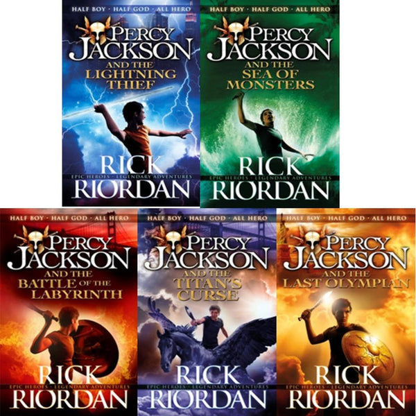 Percy Jackson series 5 books Collection Box set Slip case By Rick Riordan Ages 9+ Paperback NEW - Children Store Co.