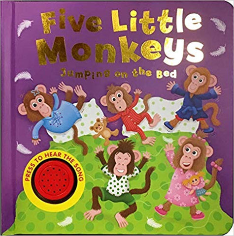 Kids/Baby sound book 5 Little Monkeys HARDBACK New!!!! - Children Store Co.