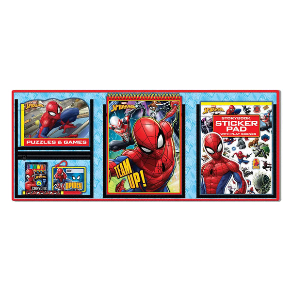 3 Spiderman Story Books & Activity Case