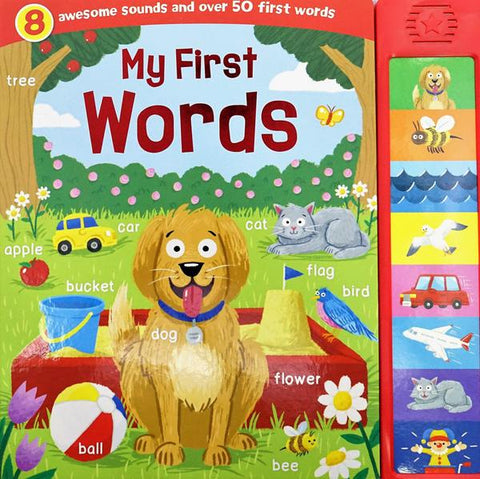 Baby's / Kids My First Words 8 button Sound book Hardback - Children Store Co.