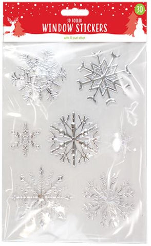 Christmas Foiled Snowflake Window Stickers - Children Store Co.