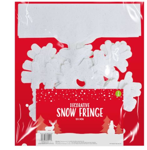 Glittered Snow Fringe (Snow Flake)- 2 Pack - Children Store Co.
