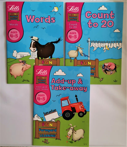 Letts Maths and English ages 4-5 (3 books set) NEW!!!! - Children Store Co.
