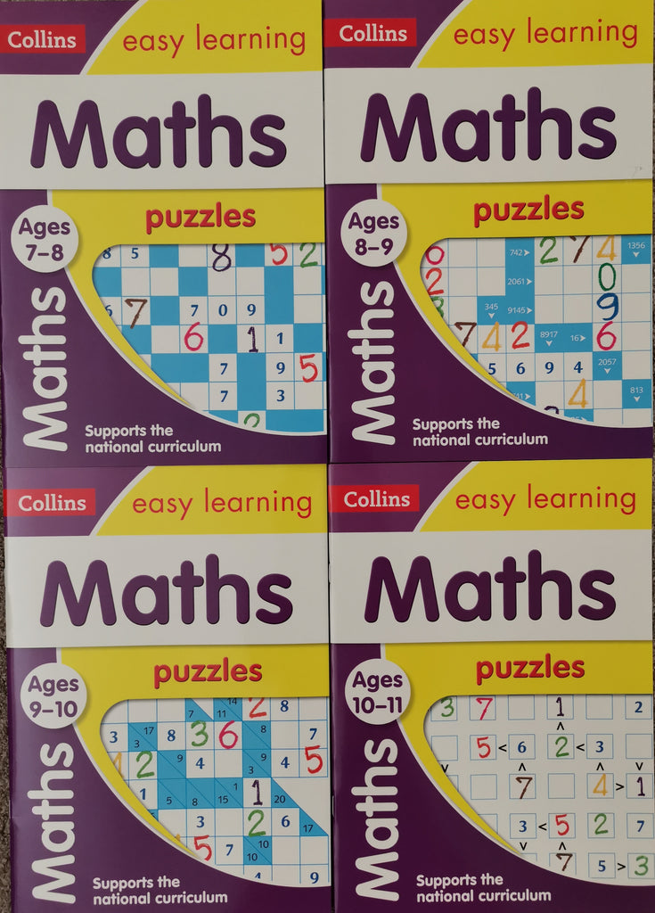 Collins Maths Puzzles (4 books pack) Ages 7-11 KS2 - Children Store Co.