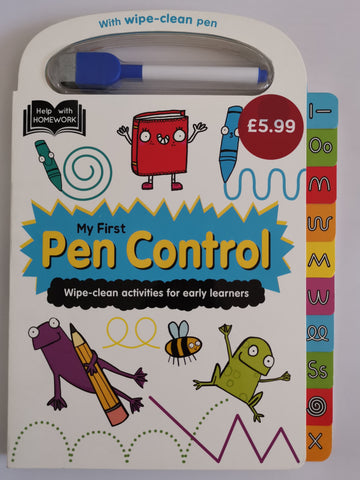 Wipe clean Pen Control workbook New!!!! - Children Store Co.