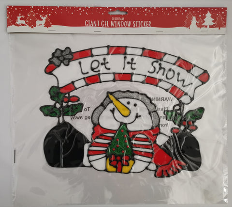 Giant Gel Window Sticker Let it Snow - Children Store Co.