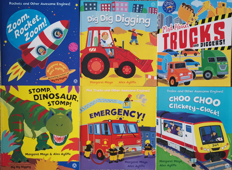 Kids/Children 6 Picture Vehicle books by Margaret Mayo & Alex Ayliffe New!!! - Children Store Co.
