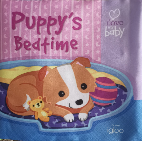 Puppy's Bedtime Cloth book New by igloo books - Children Store Co.