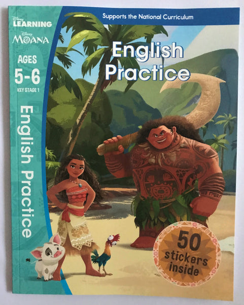 Disney Learning Moana English Practice Workbook KS1 Ages 5-6 - Children Store Co.