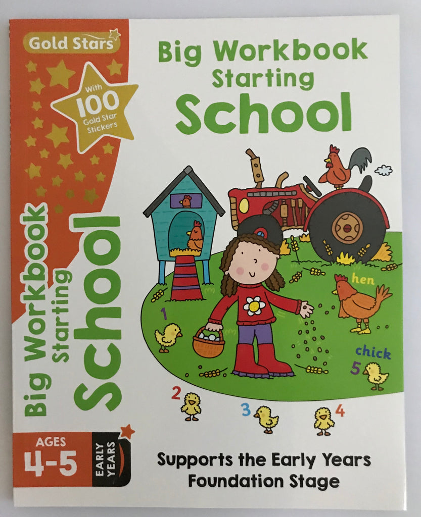 Goldstars Pre-school Big workbook Starting School Ages 4-5 NEW!!!! - Children Store Co.