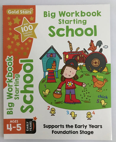Goldstars Pre-school Big workbook Starting School Ages 4-5 NEW!!!! - Children Store Co.