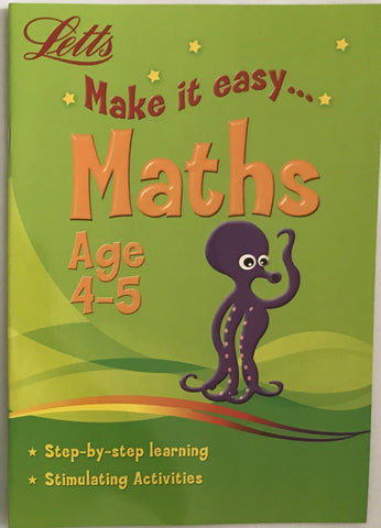 Letts Make it Easy Maths Ages 4-5 yrs NEW!!!! - Children Store Co.