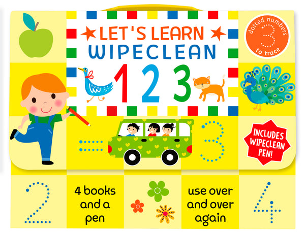 Pre-School / Reception Kids Lets Learn wipe clean 123 Learning Pack Ages 3+ - Children Store Co.