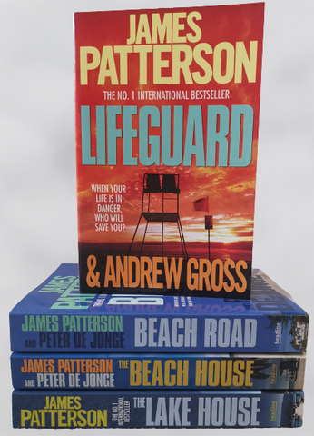 Adult Fiction Jmaes Patterson 4 books set LifeGuard Beach Road The Beach House The Lake House