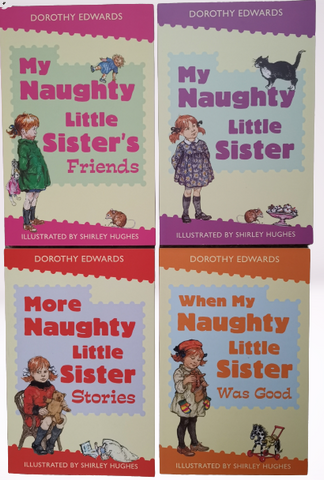 Children Dorothy Edwards Naughty Little Sister 4 books set kids Reading books
