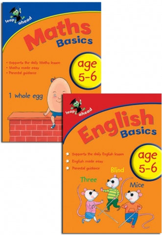 Leap ahead English & Maths Basics workbook ages 5-6 New!!! - Children Store Co.