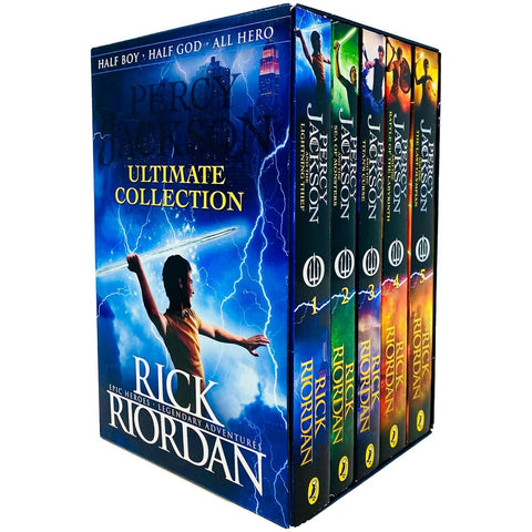 Percy Jackson series 5 books Collection Box set Slip case By Rick Riordan Ages 9+ Paperback NEW - Children Store Co.