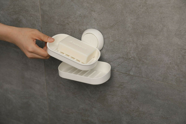 Soap Dish For Bathroom Suction Soap Holder Wall Mounted, No drill required - Children Store Co.