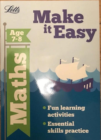 Letts Make it Easy Maths Ages 7-8 yrs workbook NEW!!!! - Children Store Co.