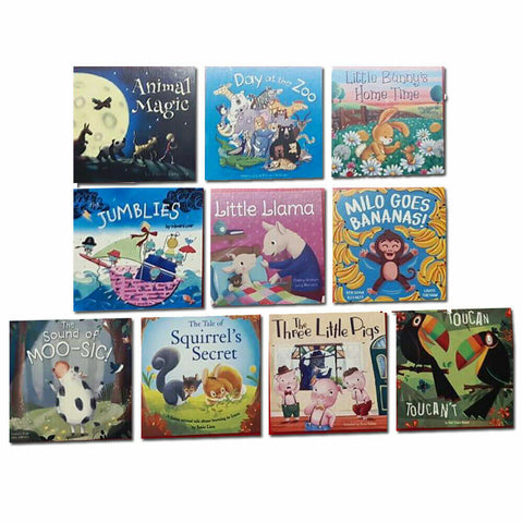 Kids Children Picture Storybooks 10 Books Collection Set Animal Magic, Day at the Zoo