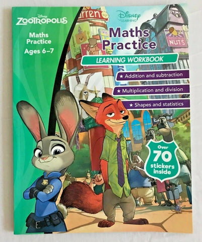 Disney Learning Zootropolis Maths Practice Workbook KS1 Ages 6-7 - Children Store Co.