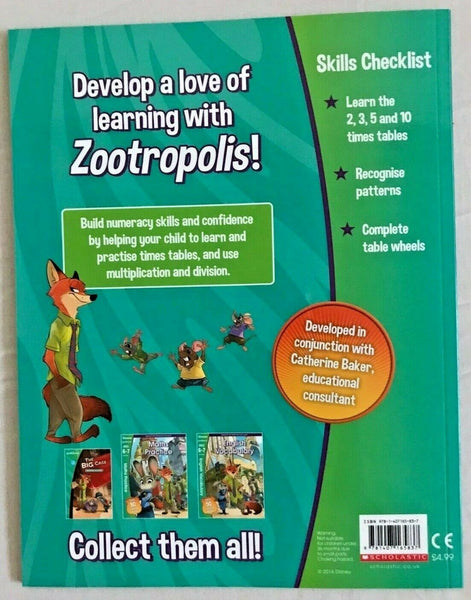 Disney Learning Zootropolis Times Tables Workbook KS1 Ages 6-7 - Children Store Co.