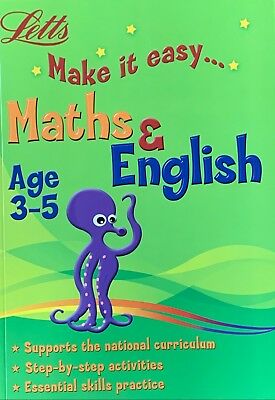 Letts Make it Easy English & Maths Ages 3-5 yrs Big workbook NEW!!!! - Children Store Co.