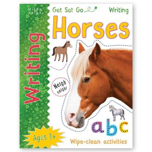 Get Set GO Writing Horses Wipe Clean book Pen Included - Children Store Co.