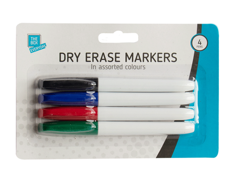 Dry Eraser Markers 4 Assorted Colours (Pack of 4) - Children Store Co.