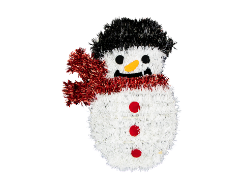 Snow man Christmas Tinsel Wall Plaque - Children Store Co.